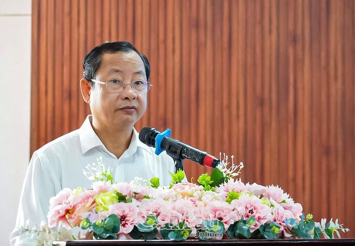 Giám đốc Sở VH, TT&DL tỉnh Cà Mau Nguyễn Quốc Thanh phát biểu khai giảng lớp tập huấn.