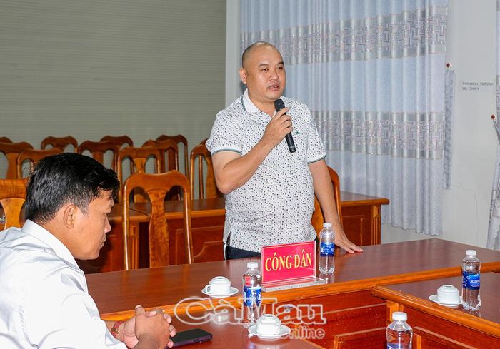 Ông Hồ An Tập (Khóm 6, phường Tân Thành) trình bày nguyện vọng.