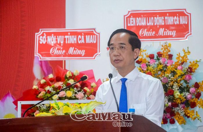 Đồng chí Hồ Thanh Thủy, Phó Bí thư Tỉnh ủy, Chủ tịch Ủy ban MTTQ Việt Nam tỉnh Cà Mau, phát biểu chỉ đạo đại hội.
