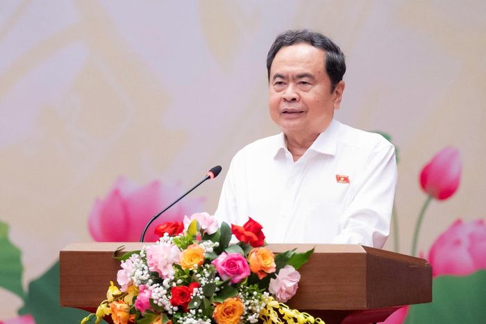 Chủ tịch Quốc hội Trần Thanh Mẫn phát biểu khai mạc Hội nghị. Ảnh: VPQH