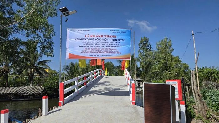 Chính thức khánh thành và đưa vào sử dụng cây cầu giao thông nông thôn mới với tổng kinh phí xây dựng 310 triệu đồng.