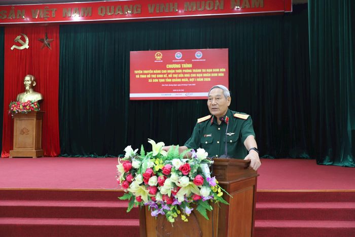 Trung tướng Nguyễn Đức Soát phát biểu tại chương trình. Ảnh: Quỳnh Dương