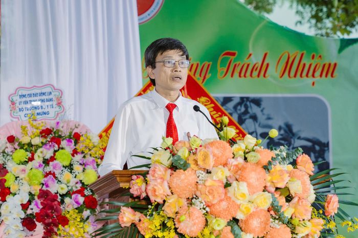 Ông Nguyễn Ngọc Tân - Giám đốc Trung tâm Phục hồi chức năng người khuyết tật Thụy An phát biểu. Ảnh: Thu Trang