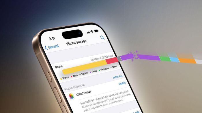 Khi bộ nhớ gần đầy, điện thoại sẽ hoạt động chậm hơn. Ảnh: Macrumors.