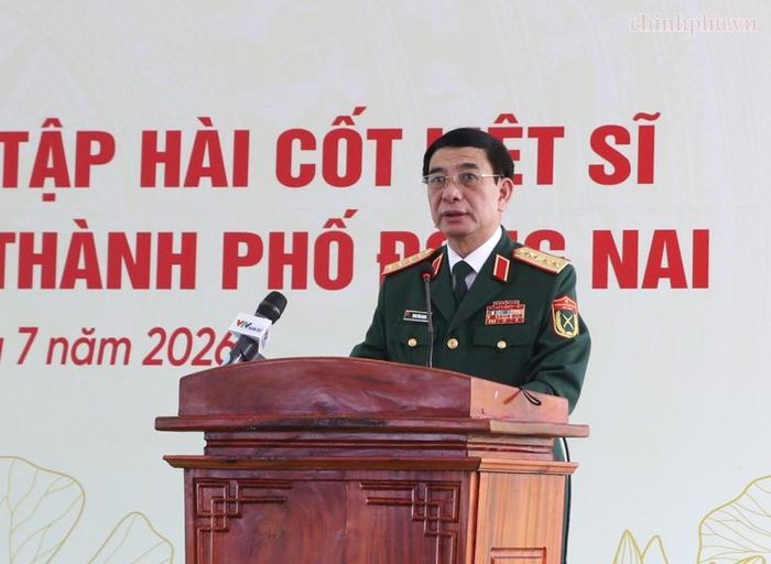 Đại tướng Phan Văn Giang phát biểu tại buổi lễ - Ảnh: VGP/Nguyễn Hoàng