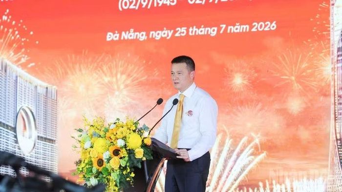 Ông Đặng Minh Trường, Chủ tịch Hội đồng quản trị Tập đoàn Sun Group phát biểu tại buổi lễ.