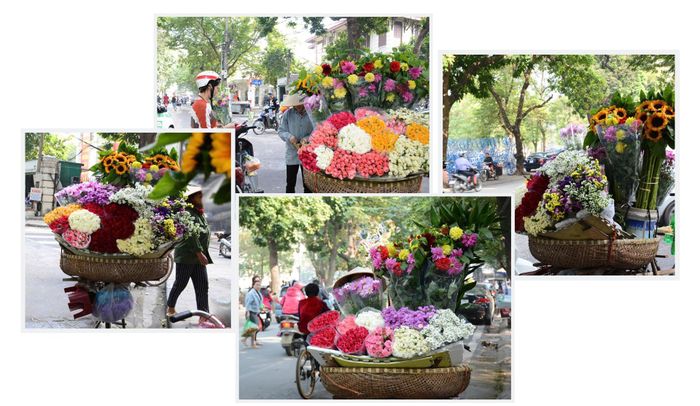 Những xe hoa mang theo mùi hương của mùa thu Hà Nội, của Tết Việt trên những con phố Hà Nội.