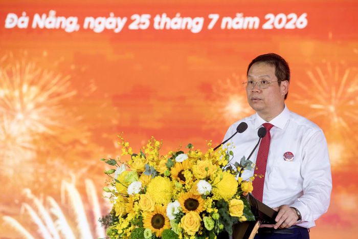  Chủ tịch UBND TP Đà Nẵng Nguyễn Mạnh Hùng phát biểu. Ảnh: XUÂN QUỲNH 