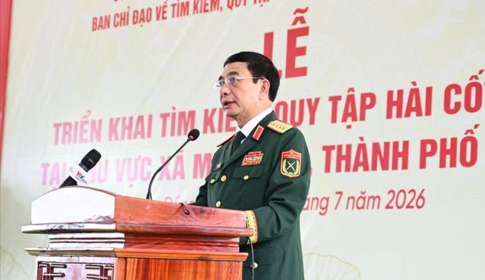  Đại tướng Phan Văn Giang phát biểu tại buổi lễ. Ảnh: XUÂN TRUNG 