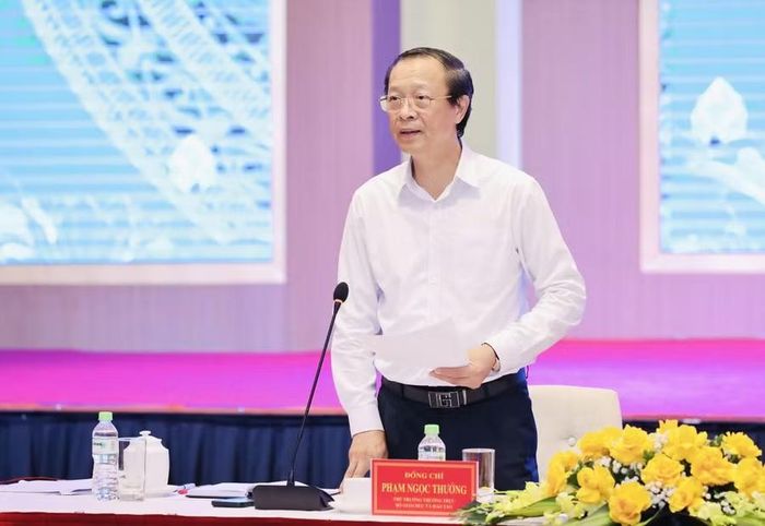 Thứ trưởng Thường trực Phạm Ngọc Thưởng phát biểu tại hội nghị.