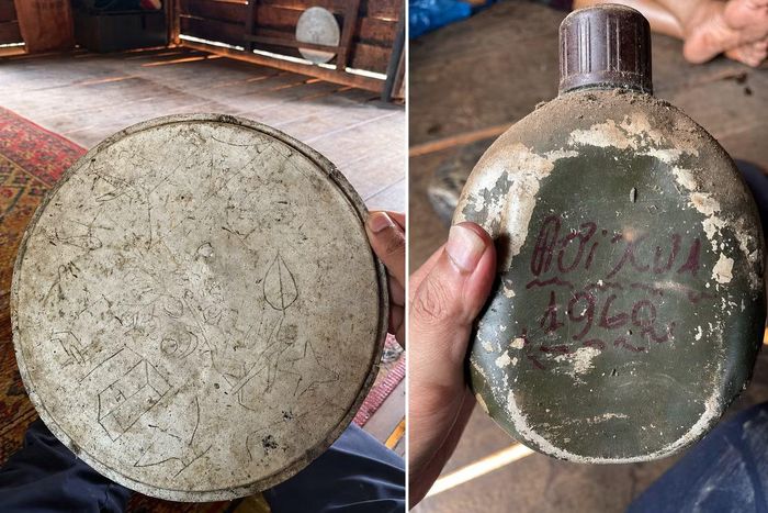 Những di vật của Bộ đội Trường Sơn mà Đồn Biên phòng Hướng Phùng vừa tiếp nhận.