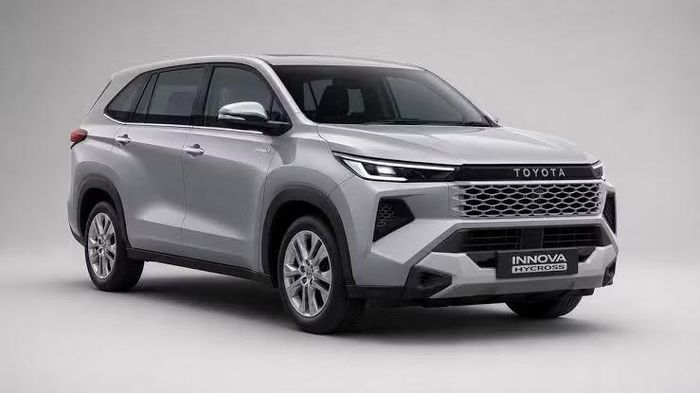 Bản dựng dự đoán ngoại hình của Innova Cross facelift theo ngôn ngữ thiết kế mới của Toyota. Ảnh: Cartoq