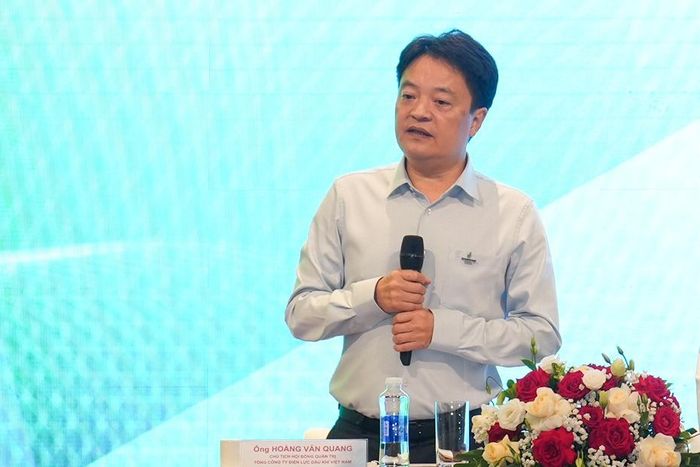 Chủ tịch HĐQT PV Power Hoàng Văn Quang ghi nhận đội ngũ người giữ chức danh, chức vụ và người đại diện phần vốn đã cơ bản thực hiện tốt vai trò, trách nhiệm được giao, tích cực tham gia quản trị, điều hành, góp phần bảo toàn và phát triển vốn đầu tư của Tổng công ty.