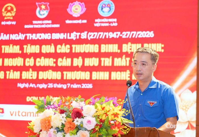 Anh Nguyễn Tường Lâm - Bí thư T.Ư Đoàn phát biểu tại chương trình.