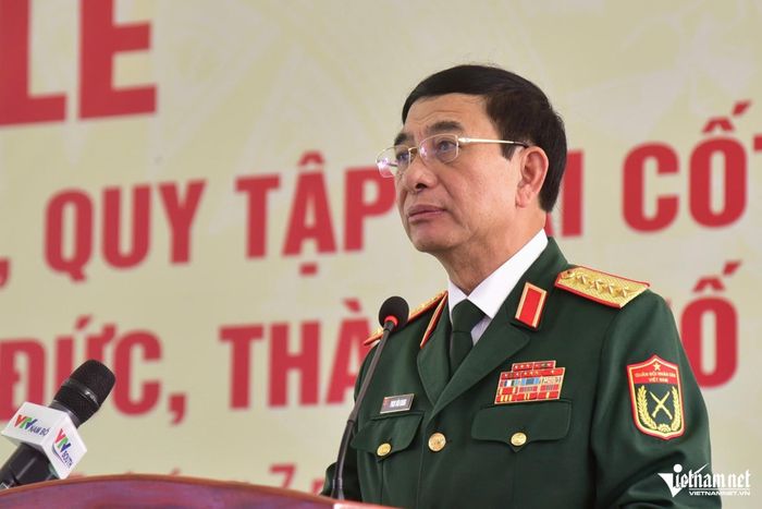 Đại tướng Phan Văn Giang phát biểu tại buổi lễ