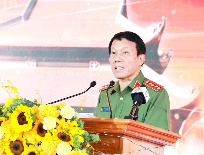 Đại tướng Lương Tam Quang, Bộ trưởng Công an phát biểu tại lễ khánh thành