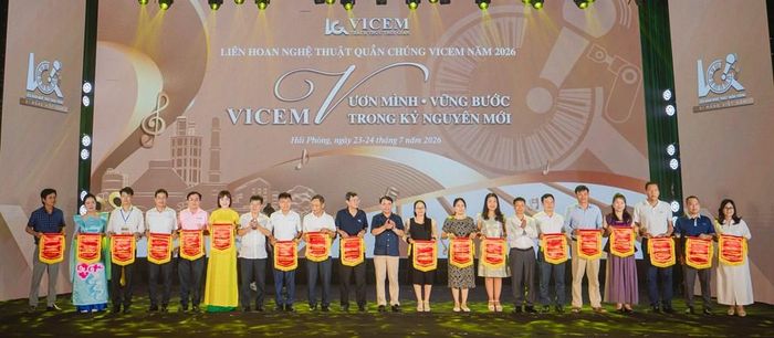 Liên hoan nghệ thuật quần chúng năm 2026 với chủ đề “VICEM vươn mình, phát triển trong kỷ nguyên mới của đất nước”. Ảnh: Thu Hằng/Bnews/vnanet.vn
