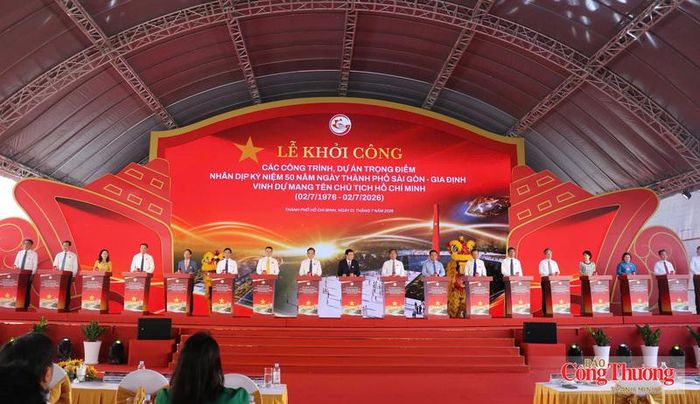 Lễ khởi công các công trình, dự án trọng điểm nhân kỷ niệm 50 năm ngày thành phố Sài Gòn - Gia Định vinh dự mang tên Bác.