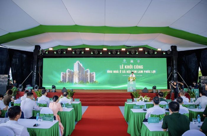 Hà Nội vừa khởi công Khu nhà ở xã hội Him Lam Phúc Lợi, khi hoàn thành sẽ cung cấp khoảng 4.700 căn hộ. Ảnh: Chủ đầu tư