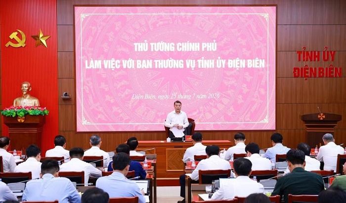  Thủ tướng Lê Minh Hưng làm việc với Ban Thường vụ Tỉnh ủy Điện Biên. 