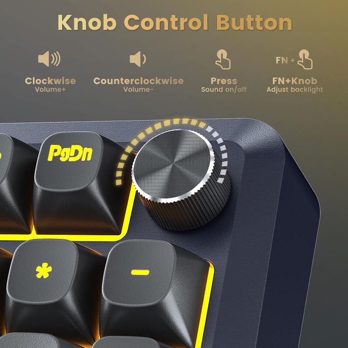 Núm xoay đa năng trên Redragon K688 Pro.