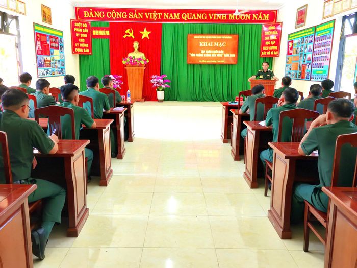 BĐBP thành phố khai mạc lớp tập huấn chiến đấu “Vòm phòng không bền vững” năm 2026. Ảnh: VĂN VINH
