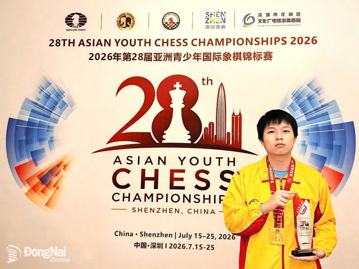 Kỳ thủ Trần Ngọc Minh Duy (Đồng Nai). Ảnh: NVCC