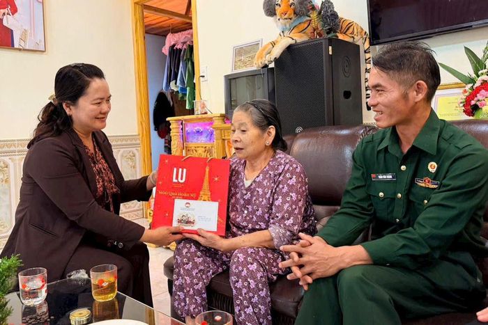 Đại diện các tổ chức chính trị tới thăm gia đình người có công