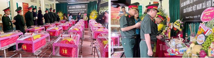 Các đại biểu dâng hương Nhà quàn tại Đội tìm kiếm, quy tập HCLS. Ảnh: Duy Tuấn