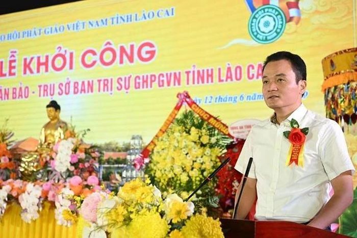 Ông Giàng Quốc Hưng phát biểu