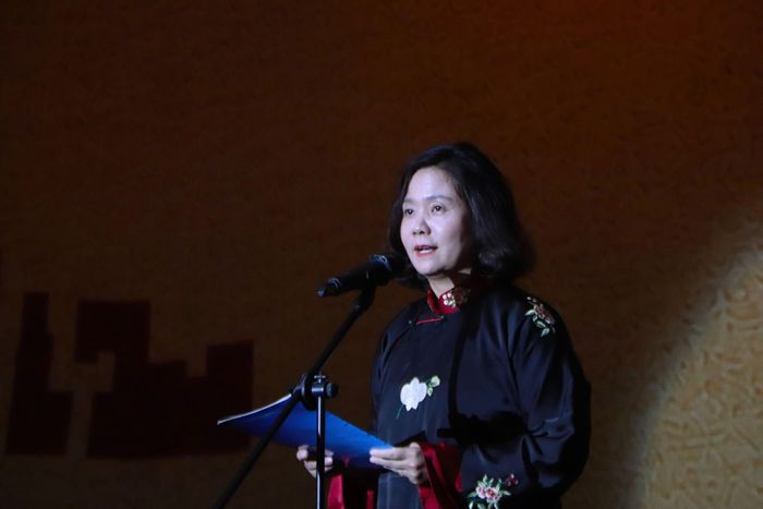 Bà Lê Thị Ánh Mai, Phó Giám đốc Sở Văn hóa và Thể thao Hà Nội phát biểu tại sự kiện (Ảnh: BTC).