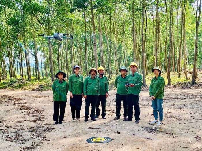 Công ty Lâm nghiệp Quy Nhơn sử dụng công nghệ bay trong công tác bảo vệ rừng gỗ lớn. Ảnh: Hải Vân