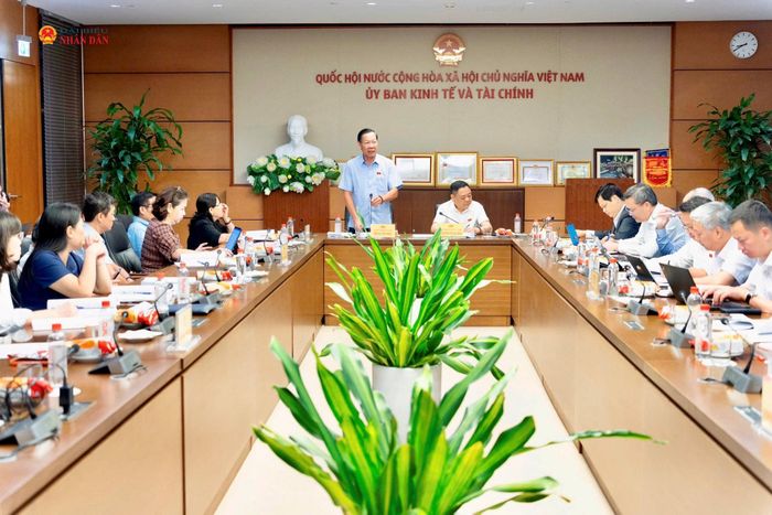 Chủ nhiệm Ủy ban Kinh tế và Tài chính Phan Văn Mãi phát biểu kết luận phiên họp