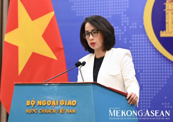 Người phát ngôn Bộ Ngoại giao Phạm Thu Hằng. Ảnh: Đỗ Thảo - Mekong ASEAN