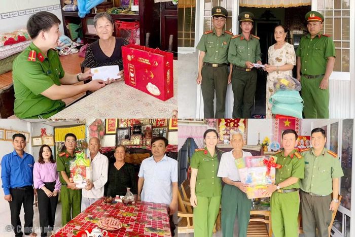 Công an xã, phường ở Cà Mau ân cần thăm hỏi, tri ân gia đình chính sách, người có công nhân kỷ niệm 79 năm Ngày Thương binh – Liệt sĩ.