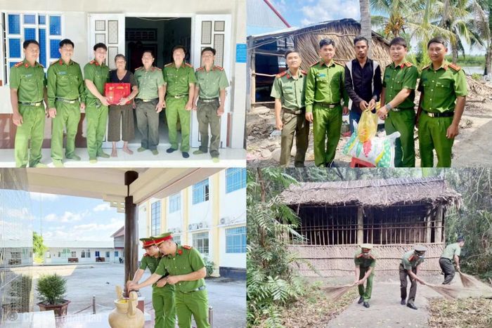 Công an xã Ninh Thạnh Lợi tổ chức giáo dục chính trị, tặng quà gia đình chính sách địa bàn… nhằm lan tỏa đạo lý “Uống nước nhớ nguồn”.