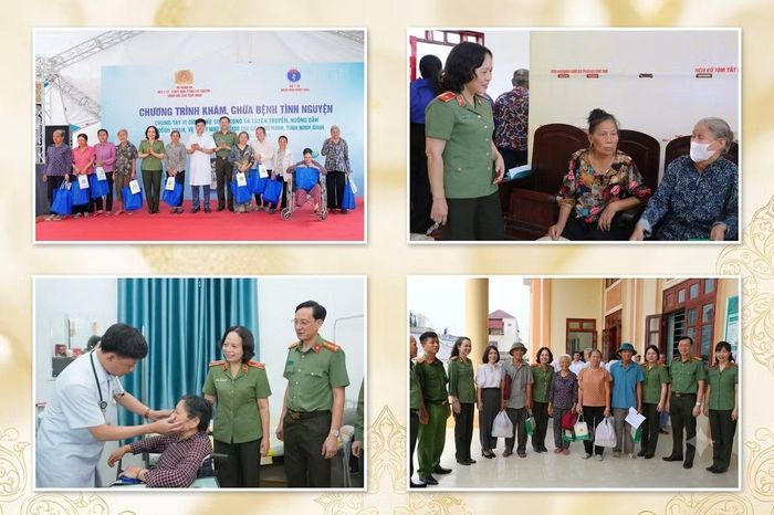 Cục Y tế phối hợp với Bệnh viện Bạch Mai khám sức khỏe, cấp phát thuốc, tặng quà cho người dân tỉnh Ninh Bình.