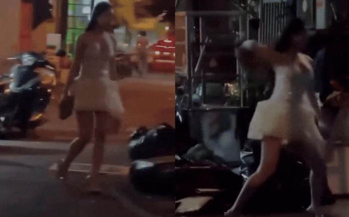 Á hậu Mỹ Duyên thừa nhận mình chính là cô gái trong video được lan truyền. Ảnh cắt từ clip
