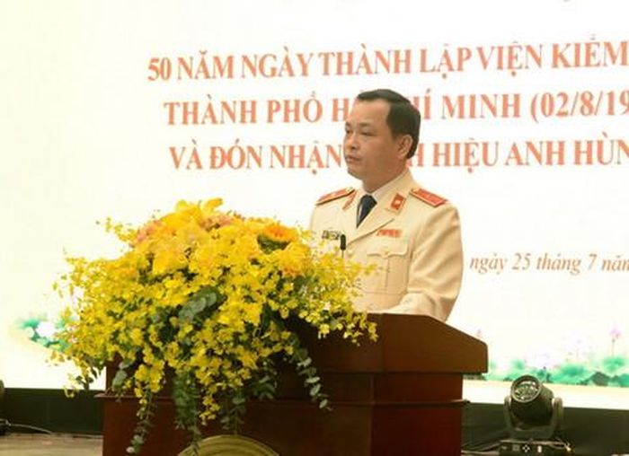 Viện trưởng VKSND TPHCM Lê Văn Đông phát biểu