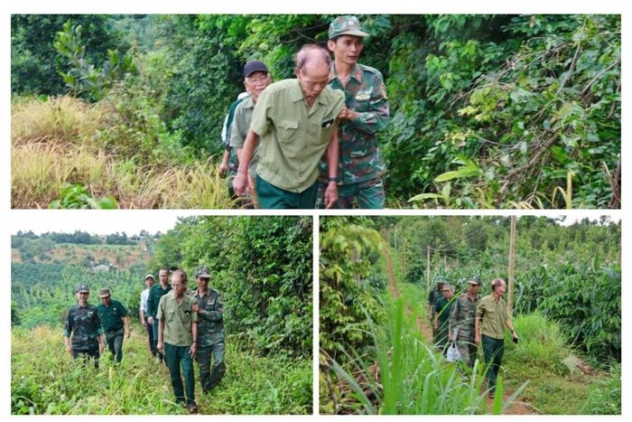 Đoàn cựu chiến binh Tiểu đoàn 205 Miền Đông Nam Bộ khảo sát, xác minh các vị trí nghi có mộ liệt sĩ tại chiến trường xưa Kiến Đức – Bù Bông.