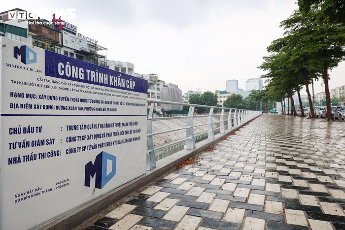 Khu vực này nằm trong phạm vi dự án công trình khẩn cấp của TP Hà Nội mang tên “Cải tạo, nâng cấp, xây dựng mới một số hạng mục công trình tiêu thoát nước để xử lý úng ngập tại các khu đô thị Resco, Ecohome, Tây Hồ Tây, Đoàn Ngoại giao, Ciputra, khu vực Võ Chí Công...”. Dự án được triển khai nhằm giải quyết tình trạng úng ngập kéo dài, đồng thời hoàn thiện hạ tầng kỹ thuật cho khu vực phía Tây Bắc Thủ đô.
