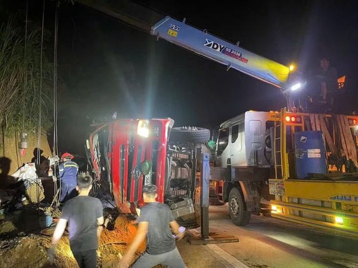 Hiện trường vụ tai nạn. Ảnh: Công an xã Văn Bàn.
