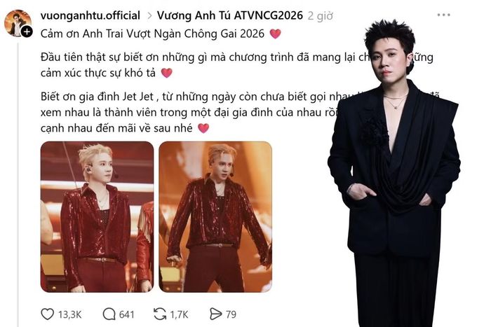 Bài đăng trên trang Threads cá nhân của Vương Anh Tú.
