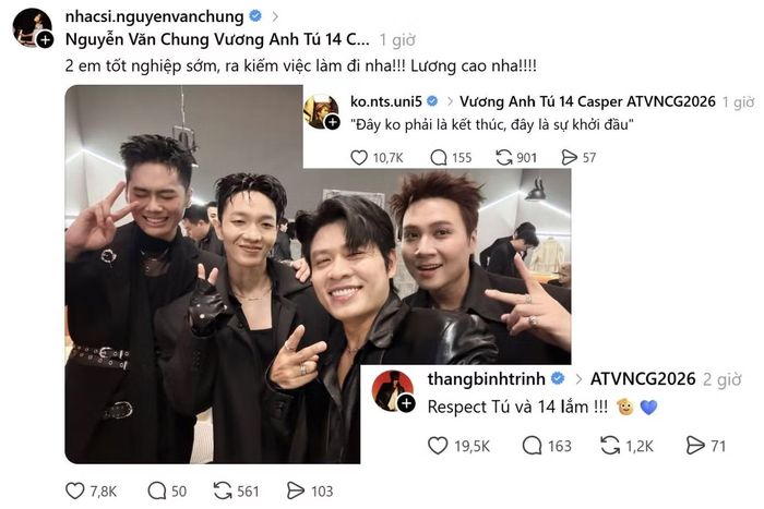 Dàn Anh Tài động viên 2 người anh em.