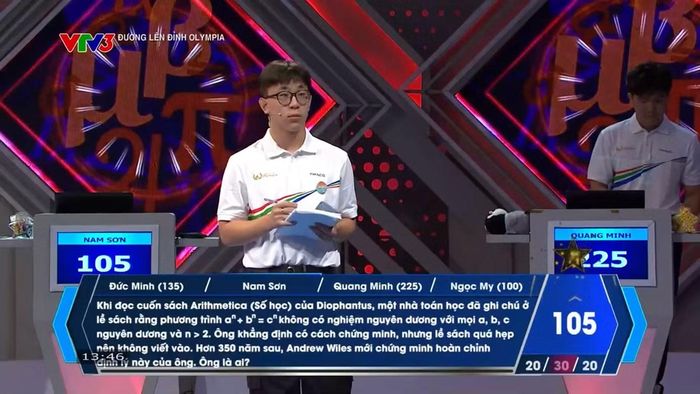 Nam Sơn bỏ lỡ cơ hội ghi điểm ở câu hỏi thứ hai và câu hỏi thứ ba có sử dụng ngôi sao hy vọng.