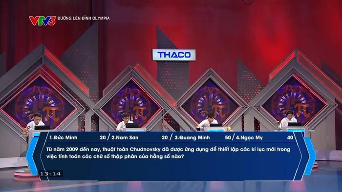 Các thí sinh trong phần thi Khởi động.