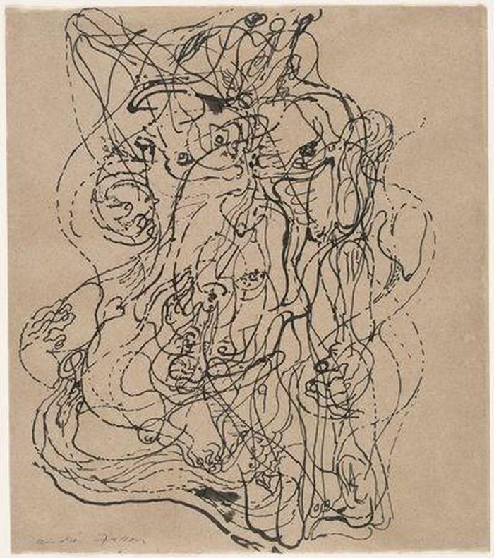  Đây là tác phẩm Vẽ tự động được họa sĩ André Masson vẽ năm 1924. Ảnh: wikiart. 