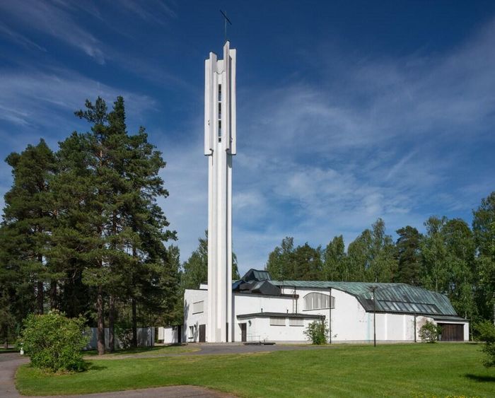 Nhà thờ Ba Thánh Giá, một trong 13 công trình thuộc Di sản Thế giới Aalto Works. Ảnh: Quỹ Alvar Aalto
