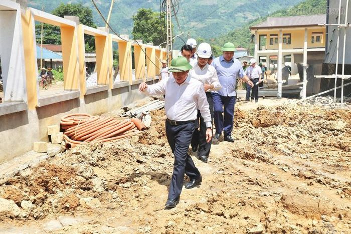 Trường phổ thông nội trú liên cấp tiểu học và trung học cơ sở Minh Tân có quy mô thiết kế là 45 lớp, 1.575 học sinh - Ảnh: VGP/Thu Sa