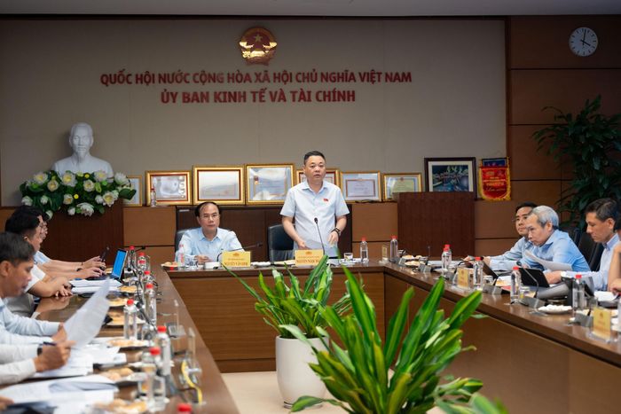 Phó Chủ nhiệm Ủy ban Kinh tế và Tài chính Nguyễn Ngọc Bảo phát biểu